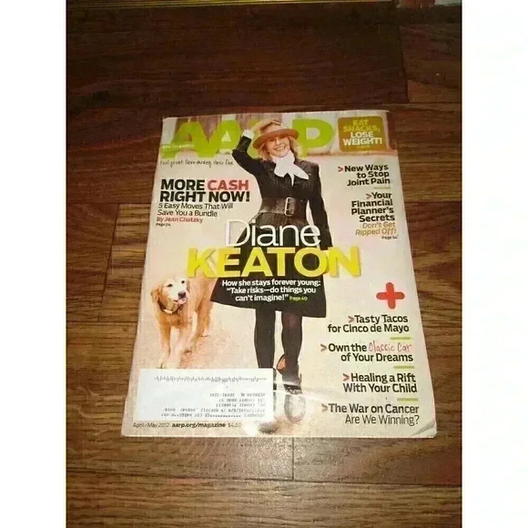AARP magazine April May 2012 Diane Keaton Cover - Picture 1 of 3